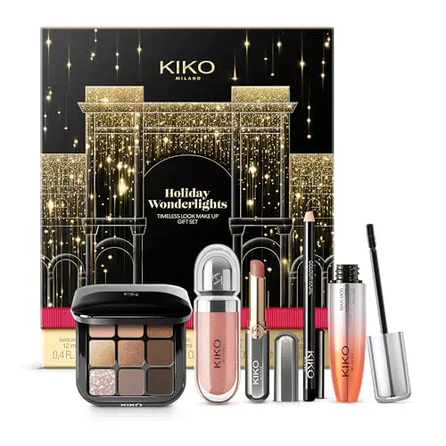 KIKO Milano Holiday Wonderlights Makeup Gift Set con Kajal, Mascara e Rossetto