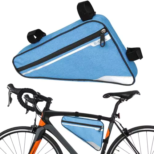 Kytpyi Borsello Impermeabile per Bici, Marsupio Alta Capacità con Nastro Riflettente