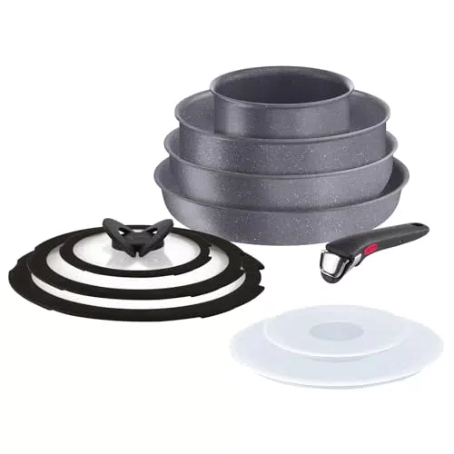 Lagostina Ingenio Mineralis Eco Set Padelle Antiaderenti in Alluminio Riciclato