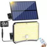 Lampada Solare LED da Esterno con Sensore di Movimento e Telecomando