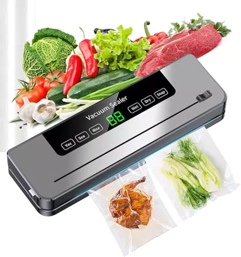Macchina Sottovuoto per Alimenti 6 in 1 con Taglierina e Display Digitale LED