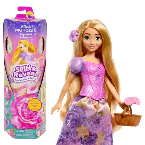Mattel Disney Princess - Rapunzel Spin & Reveal, set con bambola e accessori