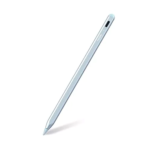 Metapen Penna A8 Compatibile con Apple iPad 2018-2024, Ricarica Rapida e Sensibile all'Inclinazione