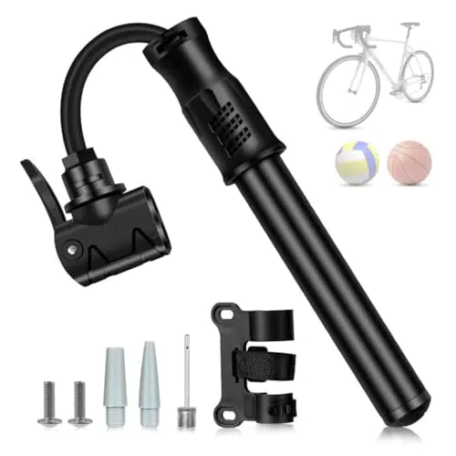 Dunlop Mini Pompa per Bicicletta con Staffa di Montaggio per Valvole Presta e Schrader