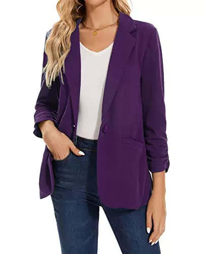 MINTLIMIT Blazer da donna elegante con un bottone, giacca formale 3/4 manica