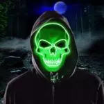 Molbory Maschera LED Purge per Halloween con 3 modalità di illuminazione
