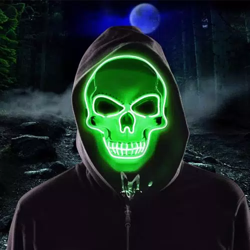 Molbory Maschera LED Purge per Halloween con 3 modalità di illuminazione