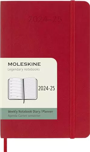 Moleskine Planner Settimanale 2024-2025, Agenda Pocket con Copertina Morbida