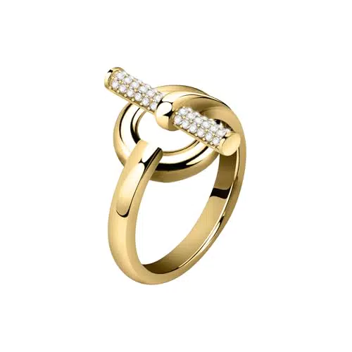 Morellato Anello da donna collezione Abbraccio in acciaio con cristalli SAUC09