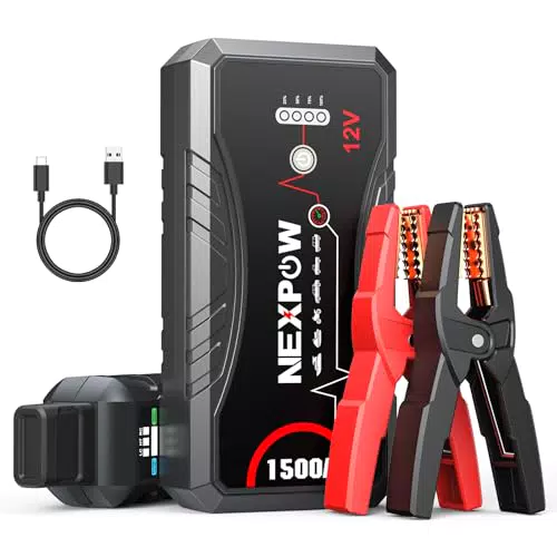 NEXPOW Avviatore Batteria Auto 1500A - Booster Portatile per Motori Fino a 7L