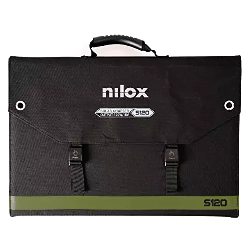 Nilox Pannello Solare Monocristallino S120 da 120W per Uso Domestico e Gite