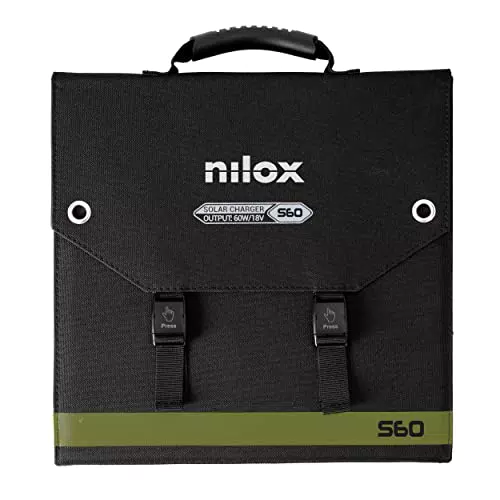 Nilox Pannello Solare Monocristallino S60 da 60W per Uso Domestico e Outdoor