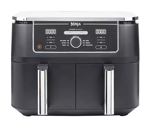 Ninja Foodi Max Dual Zone Friggitrice ad Aria Digitale 6 in 1 con 2 Cestelli Antiaderenti