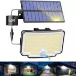 Nipify Faretti Solari LED da Esterno IP65 con Movimento per Giardino e Garage