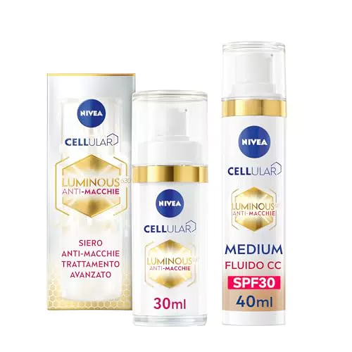 NIVEA Luminous630 Routine - Cofanetto Skincare con Siero e Fluido CC Cream SPF 30