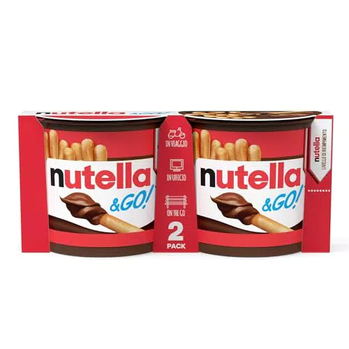 Nutella & Go - Snack Monoporzione con Grissini Croccanti, Senza Conservanti