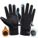 OHWHOA Guanti Invernali Antivento Impermeabili con Touch Screen per Sportivi