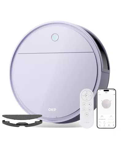 OKP K5P Robot Aspirapolvere 5000Pa, Autonomia 120 Min, Compatibile con App e Alexa