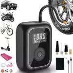 Onherm Compressore Aria Portatile 6000mAh, Pompa Elettrica 10,3 Bar per Auto e Bici