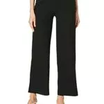 ONLY Pantaloni da Donna a Gamba Larga con Vita Elastica e Vestibilità Regolare