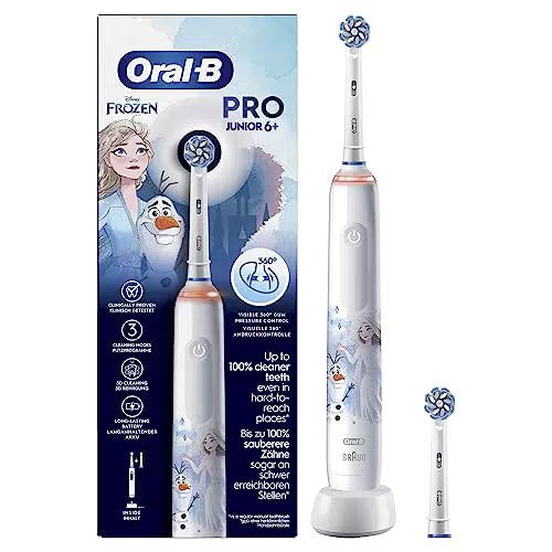 Oral-B Spazzolino Elettrico Ricaricabile Pro Junior con Frozen, 6+ anni