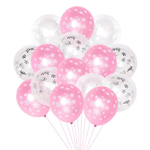 Palloncini con Fiocchi di Neve per Decorazioni Feste e Baby Shower