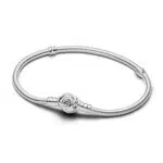 Pandora Bracciale Snake Moments in Argento Sterling con Chiusura a Rosa