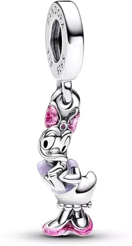 PANDORA Pendente Disney con Paperina in argento Sterling e smalto olografico