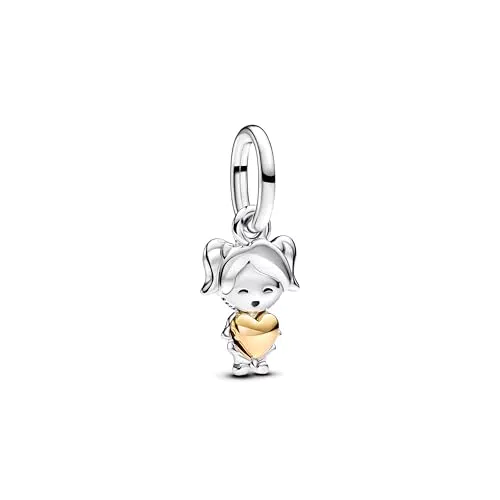 Pandora Moments Happy Girl 763601C00 - Ciondolo in argento sterling bicolor