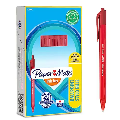 Papermate InkJoy 100 Penna a Sfera a Scatto, Punta Media da 1.0 mm