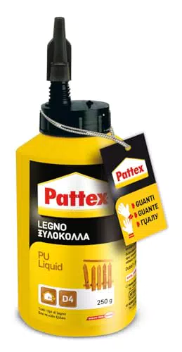 Pattex Adesivo per Legno, Incollaggio Resistente per Manufatti e Mobili da Giardino