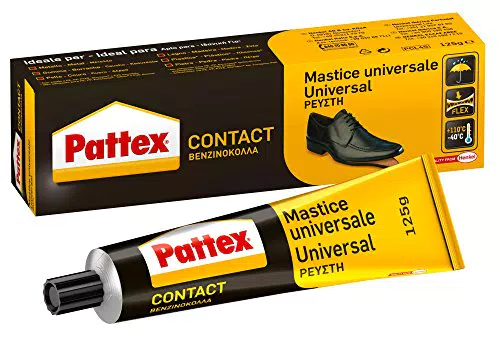 Pattex Mastice Universale Adesivo a Contatto per Gomma, Cuoio e Moquettes