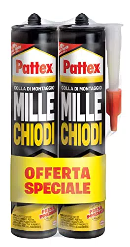 Pattex Millechiodi Forte & Rapido, adesivo di montaggio extra forte