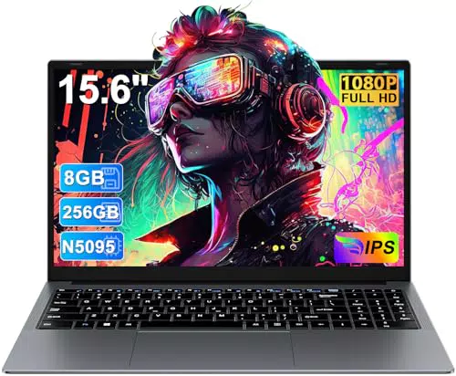 PC Portatile Celeron N5095 15.6" FHD, 8GB RAM, 256GB SSD, Win11 Pro