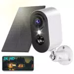 PESAIR Telecamera Wi-Fi Esterno Senza Fili con Visione Notturna e Rilevazione PIR