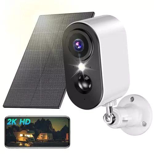 PESAIR Telecamera Wi-Fi Esterno Senza Fili con Visione Notturna e Rilevazione PIR