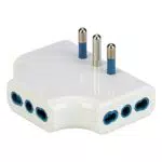 Poly Pool PP2353X Adattatore Presa Tripla Salvaspazio per Spazi Stretti