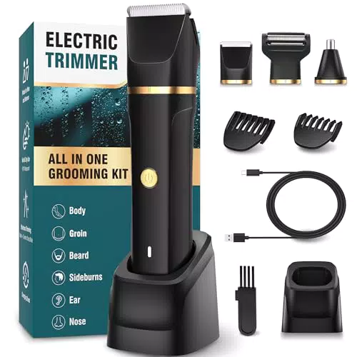 Braun Rasoio Elettrico 3 in 1 Uomo Impermeabile IPX7 per Corpo e Parti Intime