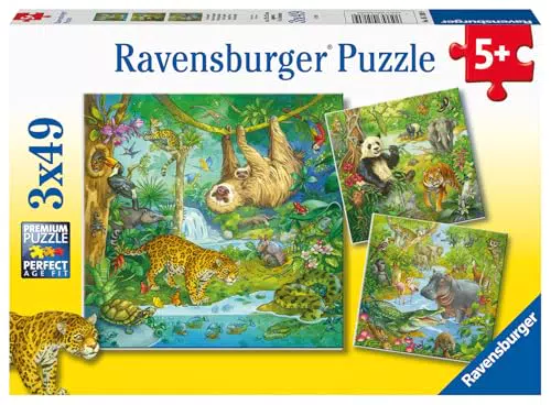 Ravensburger Puzzle Animali Selvatici per Bambini - 8 x 8 inches