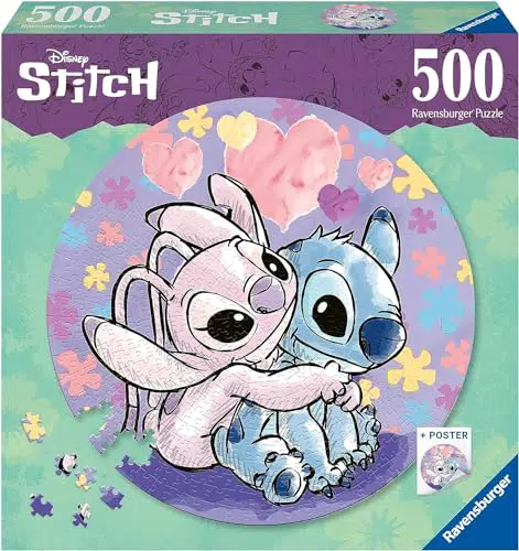 Ravensburger Puzzle Disney Stitch Rotondo - Idea Regalo per Adulti