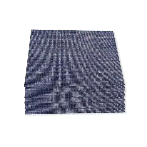 RB RENBERG LISO - Set di tovagliette americane in PVC e poliestere, facili da pulire