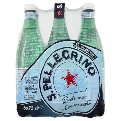 S.Pellegrino Acqua Minerale Naturale Frizzante 75cl - 6 Bottiglie