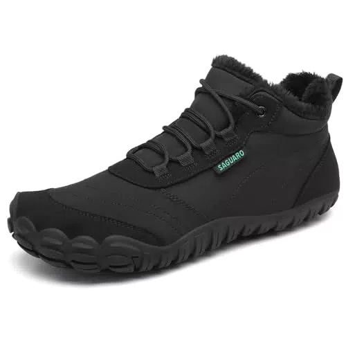 SAGUARO Stivali da Neve Uomo Antiscivolo Invernali Caldi Barefoot Shoes