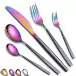 Mars Set di posate in acciaio inox placcato titanio per 6 persone