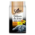 Sheba Délice Du Jour Cibo Umido per Gatti al Gusto di Tacchino e Pollo