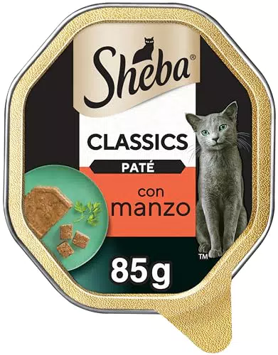 Sheba Paté Classics Cibo per Gatto al Manzo - Delizia per il tuo Felino