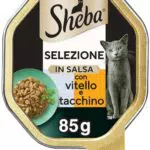 Sheba Cibo Umido per Gatti con Vitello e Tacchino in Salsa