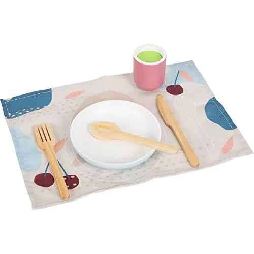 Small Foot Set di Stoviglie in Legno "Tasty" per Gioco di Ruolo per Bambini