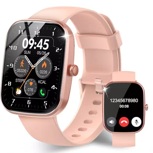 Smartwatch con Chiamate, Contapassi e Cardiofrequenzimetro - 110+ Modalità Sportive