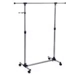 SONGMICS Stand Appendiabiti con Ruote, Altezza Regolabile e Ganci Laterali LLR01L